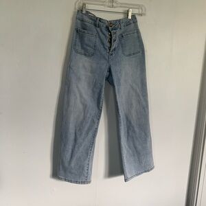 Tribal Light Blue Flare Jeans